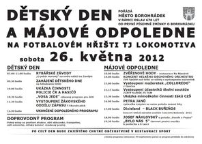 Plakát - Dětský den a májové odpoledne v Borohrádku