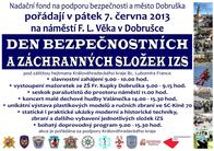 Leták - Den bezpečnostních složek v Dobrušce 2013